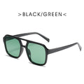 Square Double Beam Sunglasses Men And Women Retro Personality